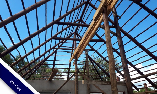 Timber roof structure during construction from Jacana’s portfolio